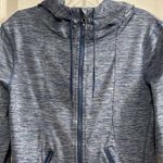 Roxy Women's Medium Nlue Heathered Gray Hooded Zip-Up Jacket Casual Long Sleeve Photo 6