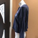 Zoe & Liv  cocktails and coconuts blue cropped sweatshirt Photo 3