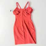 Guess LOS ANGLES SIZE 8 Pink Coral V-NECK ALL OVER SEAMED DETAIL BODYCON DRESS Photo 1