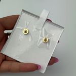House Of Harlow 1960 Gold Tone Bow & Glass White Faux Pearl Drop Earrings NEW Photo 4