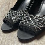 Laura Scott Karlotta Peep-toe Rhinestone Heels Size 8 Medium Photo 1