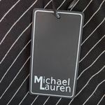 Michael Lauren  Black Stripe Sleeveless Shift Dress Size Small NWT T-Shirt Dress Photo 6