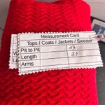 Lands' End  Cable Knit Turtleneck Sweater Red 2X Photo 7