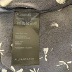 AllSaints Black White Silk Floral Stud Top US 4 UK 8 Sleeveless Printed In Italy Photo 3