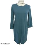 Pleione  Anthropologie Teal Tunic Shift Dress S Photo 6