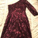 H&M Maroon Sequin One Sleve Dress Photo 0