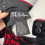 Vintage S.L. Fashions Black Red Floral Velvet Cheongsam Collared Midi Dress 14 Photo 5