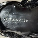 Coach  Caleigh Sandals T Strap Studded Thong Patent Leather Size 6 Black Summer Photo 6