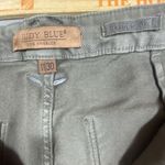 Judy Blue  Wide Leg Crop Pants Women Jeans 11/30 Green Garment Dyed Stretch Raw Photo 10