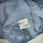 Elan  Pocket Denim Womens Shift Dress Size M Cold Shoulder Frayed Hems Blue Photo 7