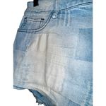 Etienne Marcel Patchwork Jean Shorts Women's Size 27 Hot Pants Blue Low Rise Photo 4