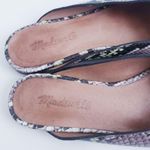 Madewell Erica Peeptoe Mule Snakeskin Print Detail Photo 3