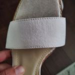 Open toes light cream colored heels size 8 women's, 3 inch chunky heels , worn 1 Pink Photo 5