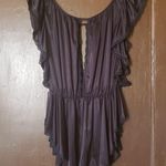 Victoria's Secret Vintage  union made black lace ruffles romper medium nwt Photo 2