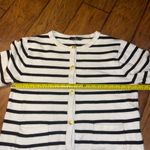 LILLUSORY Striped Black and White Cardigan Sweater good buttons top shirt XL Photo 3