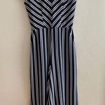 Amanda Uprichard Jumpsuit Navy Stripped Photo 3
