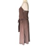 BCBGMAXAZRIA BCBGMAX Brown Silk Slip Dress with Belt Photo 7