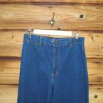 Vintage 70's High Rise Flare Fringe Jeans Blue Size 28 Photo 6
