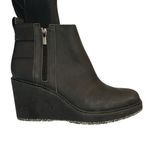 Toms Tom’s Waterproof Black Wedge Ankle Leather/Nylon Boots(Size 8.5) Photo 7