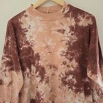We The Free  People Womens sz XS Be Free Tie Dye LS Shirt Pink Crew Neck Cotton Photo 3