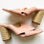 Club Monaco suede pink with braided jute heels NEW Photo 3
