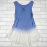 Raya Sun  Blue Ombre Boho Sleeveless Tunic Top with‎ Embellished Detail Size L Photo 10