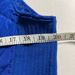 Fresh Blue Puff Vest Diamond Pattern Knit Side and Collar Women’s Size Small Photo 6