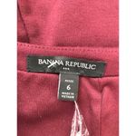 Banana Republic  Women's Skirt Burgundy Sz 6 A-Line Casual Petite Flare Paneled Photo 3