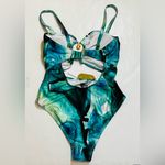 NWT Villa Fresca Isla One Piece in Tropic Ink Size 12 Green Photo 4