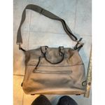 Moda Luxe  Taupe Convertible Satchel Crossbody Bag Gold Hardware Photo 8