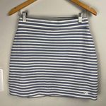 Hollister Women's Striped Mini Skirt Blue/White Size S Ultra High Rise Preppy Photo 0
