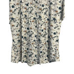 Fantaslook Blouse Womens XL White Floral Print Short Sleeve Ruffle Front Top NWT Photo 3