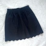 J.Crew Paper-bag Skirt Linen Black Scalloped Hem Photo 0