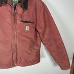 Carhartt  Vintage Rose Pink Detroit Jacket WJ097 VRS Fleece Lined Womens Medium Photo 3