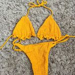 Sam Lorenzo San Lorenzo Yellow Smocked Bikini  Photo 0