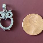Macy's Sterling Silver Owl Pendant Necklace  Photo 1