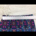 Alya Blue Multi Color Ikat Print Pleated Skater Skirt Size Medium Photo 2