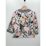 Silk Land Collection Woman Mulitcolor Floral Open Front Blazer Cardigan Size 2X Photo 1