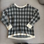EXPRESS Black and White Checkered Sweater Photo 0
