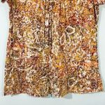 Heart of Palm Brown Neckline Accent Semi Sheer Lightweight Tee Size S Photo 4