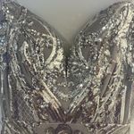 Amelia Couture style no. 62079114 (size 2) silver detailed prom dress Photo 3