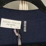 Dress Forum  NWT Navy Knitted Polo Dress With Collared Neckline Wool Blend Midi S Photo 7