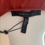 BCBGMAXAZRIA  Lace up Rust Orange Ruffle tank‎ size s NWT Photo 2