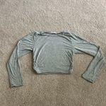 Gray Cropped Long Sleeve Size M Photo 2