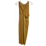The Line By K Maribel Asymmetric Back Ribbed Stretch Cotton Jersey Midi Dress M Brown Size M Photo 3