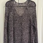Nic+Zoe  Sweater V-Neck Purple Vivid Vibes Sweater with Side Slits and Front Hand Pocket Size XL Photo 1