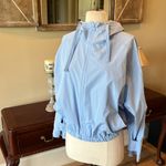 Baby Blue Windbreaker Hooded Zip Scuba Neck Size undefined Photo 3