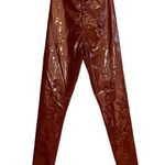 Commando NWOT Control Sienna Faux Patent Leather Vinyl Dark Red Leggings SMALL Photo 2