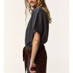 ZARA NWT 2 piece matching pants set charcoal gray zipper front collared top Photo 5