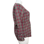 Vineyard Vines  Women’s Size 12 Plaid Button Front Blouse with Cashmere Photo 3